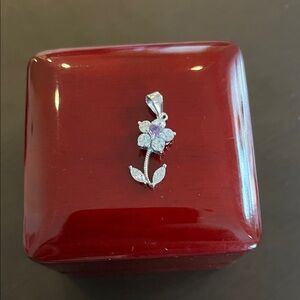 Purple Flower Pendant